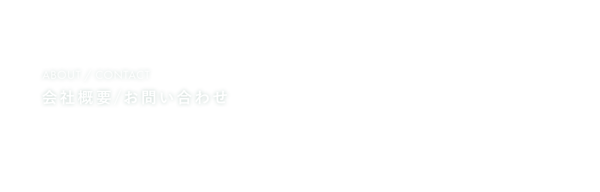 会社概要/お問い合わせ